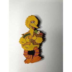 Vintage Big Bird Sesame Street Magnet Jim Henson Productions Inc Rubber PVC 3"